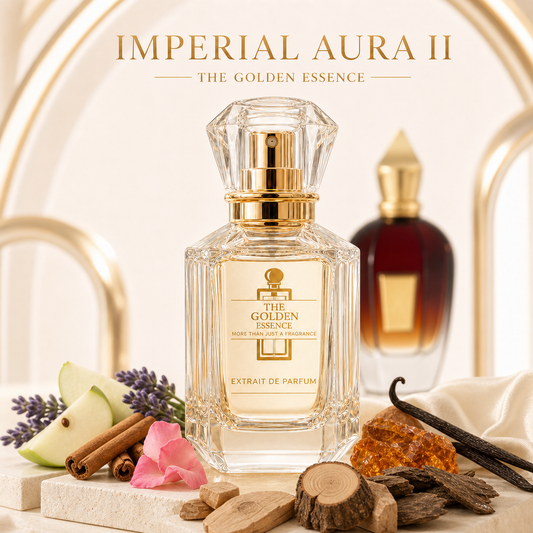 Imperial Aura II – The Golden Essence mit Apfel, Lavendel, Zimt, Rose, Oud, Sandelholz, Vanille und Amber