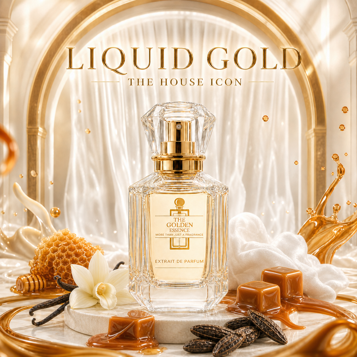 Liquid Gold – The House Icon – Karamell, Cumarin, Honig, Vanille und weißer Moschus