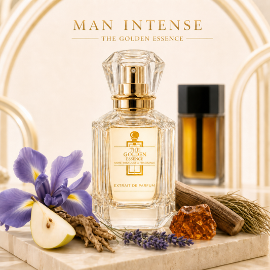 MAN Intense – The Golden Essence mit Iris, Birnenfacette, Amber und Zedernholz
