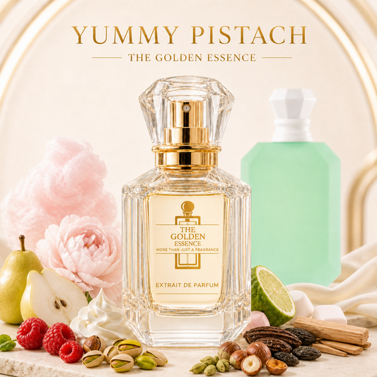 Yummy Pistach – The Golden Essence mit Pistazie, Haselnuss, Birne, Himbeere, Marshmallow und Tonka